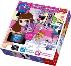 Puzzle 80 elementowe + Aplikacja mobilna Littlest Pet Shop