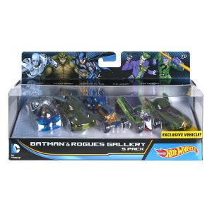 Samochodziki Hot Wheels Batman vs Superman - 5 pak