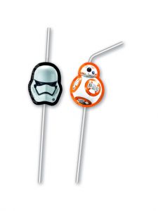 Rurki (słomki) z medalionem Star Wars 6 szt.