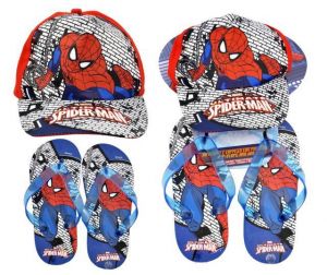 Czapka z daszkiem + klapki japonki Spiderman