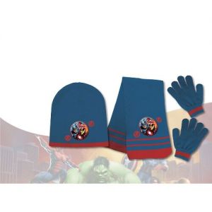 Komplet: czapka jesienna / zimowa, szalik i rękawiczki Avengers