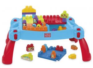 Mega Bloks Stolik z klockami niebieski First Builders