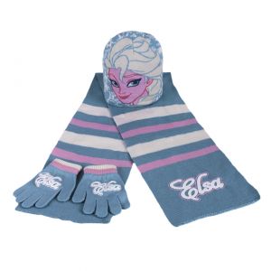 Komplet: czapka jesienna / zimowa, rękawiczki i szalik Frozen x 2 szt.