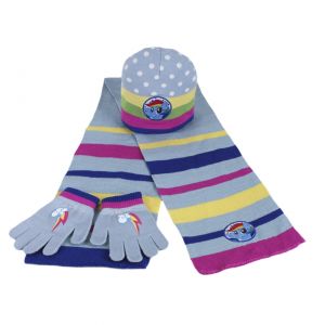 Komplet: czapka jesienna / zimowa, rękawiczki i szalik My Little Pony x 2 szt.