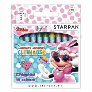 Kredki woskowe Myszka Minnie - 12 kolorów