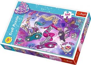 Puzzle 100 el. Galaktyczna przygoda Barbie