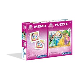 Zestaw puzzle 60el. + memory  Księżniczki