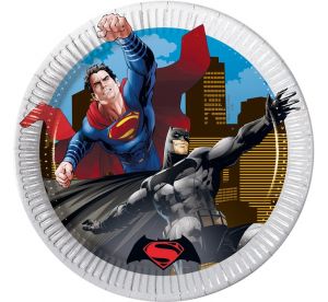 Talerzyki papierowe Batman vs Superman 8 szt.