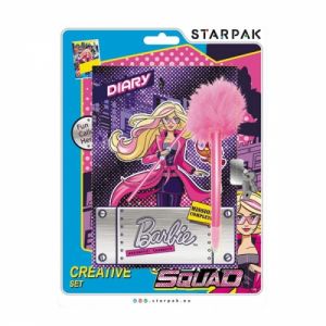 Pamiętnik na kłódkę z długopisem Barbie