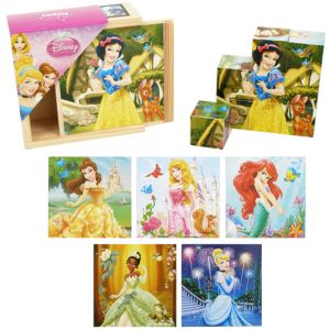 Klocki / puzzle drewniane Księżniczki