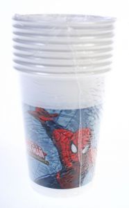 Kubeczki plastikowe Spiderman 8 szt.