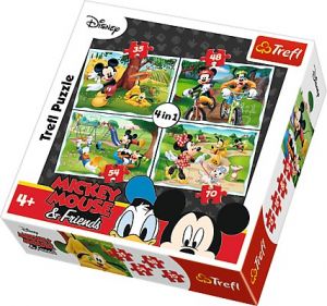 Puzzle 4 w 1 Myszka Mickey i przyjaciele