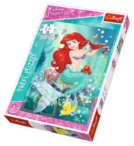 Puzzle maxi 24 elementy Księżniczki - Arielka