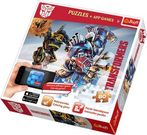 Puzzle 80 elementowe + Aplikacja mobilna Transformers