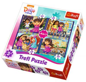 Puzzle 4 w 1 Dora i przyjaciele