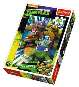 Puzzle 60 elementów Żółwie Ninja
