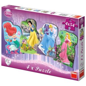 Puzzle Księżniczki 4x54 el.