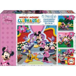 Puzzle Myszka Minnie - 20, 20, 16, 12 el.