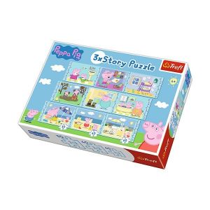 Puzzle Story x 3 Świnka Peppa