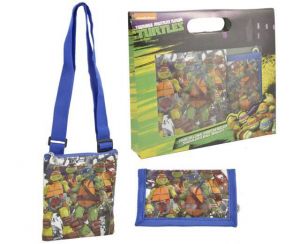 Torba na ramię + portfel zestaw Wojownicze Żółwie Ninja