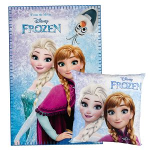 Zestaw: koc + poduszka Frozen - Kraina Lodu