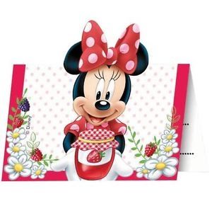 Zaproszenia z kopertą Myszka Minnie  6 szt.
