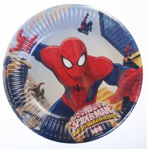 Talerzyki papierowe Spiderman 8 szt