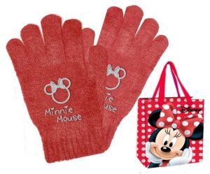 Rękawiczki z torbą prezentową Myszka Minnie