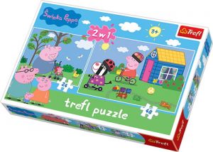 Puzzle 2 w 1 - 48 elementów Świnka Peppa